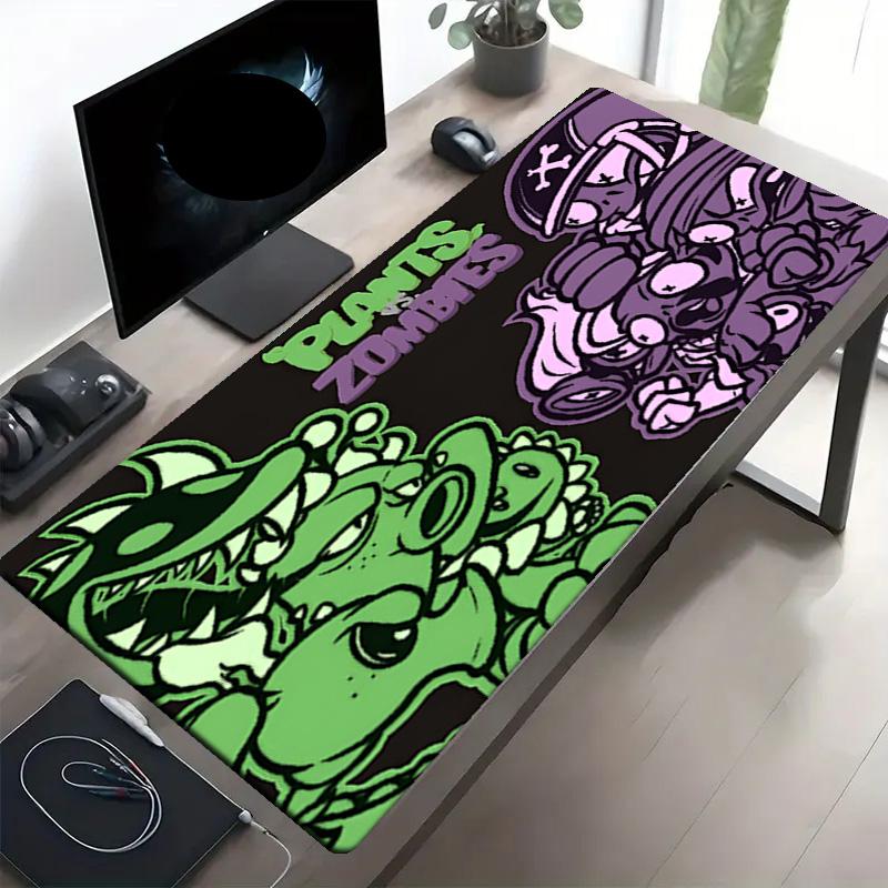 Plants Vs. Zombies Print Mouse Pad, Anti‑Slip Desktop Keyboard Mat, for PC Laptop Gaming Working Daily Use, Cool Festival Surprise Gift