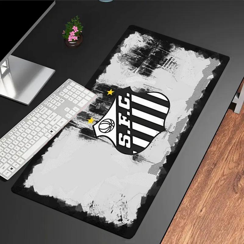 Santos Futebol Emblem mouse pad, rubber base, esports desk mat, mouse pad for gamers and office use, gaming desk , easy to clean mat