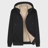 2024 Men's Hooded Winter Jacket: Velvet-Lined, Thick, Loose-Fit, Large Size, Casual Korean Style, Lambskin