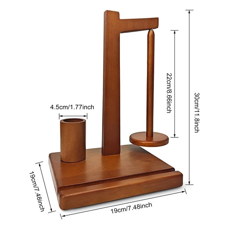 Aug. Wooden Yarn Holder Phone Stand, Wooden Yarn Holder With Phone Stand, Magnetic Wooden Yarn Spool Rack