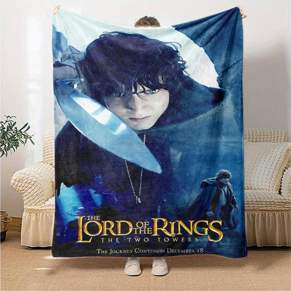 1pc LORD OF THE RINGS THE TWO TOWERS Blanket Lightweight Flannel Throw for Sofa Bed Travel Camping Livingroom Office Couch Chair 1154KK