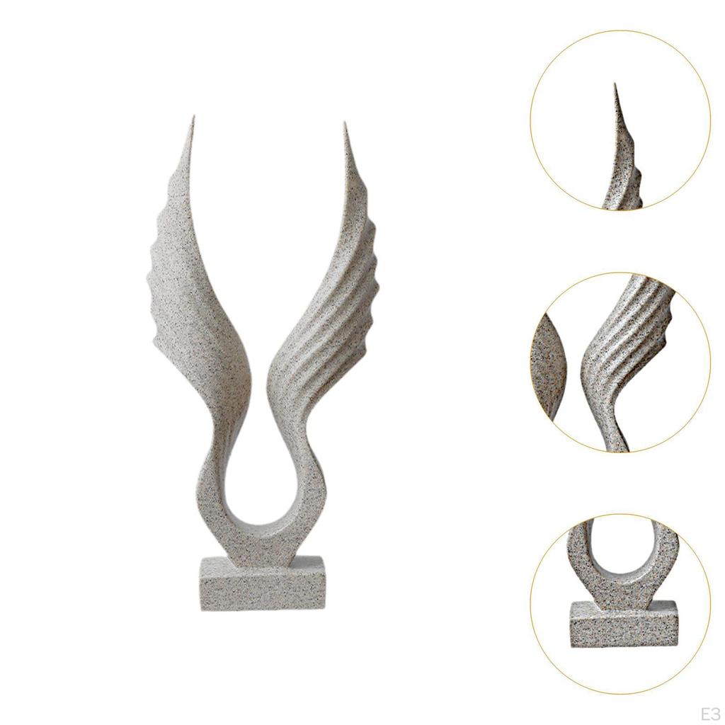 Abstract Sculpture Wing Statue Desktop Modern Spreading Figurine Collection for Cabinet Porch