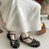 Fashion Women's Flats Summer Breathable Hollow Out Sandal Retro French Roman Shoes for Women Comfort Casual Flat Sandals Sandalias Mujer