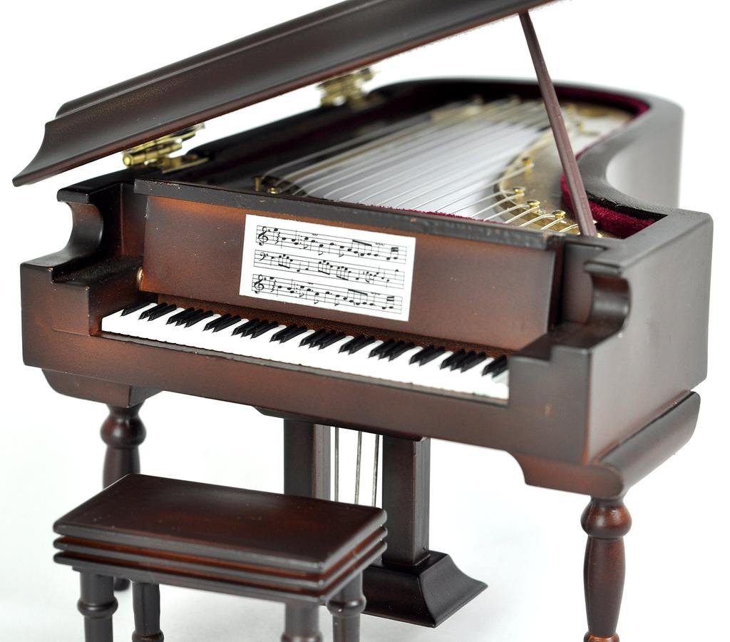 SUNRISE SOUND HOUSE Miniature Musical Instrument Grand Piano 18cm Brown