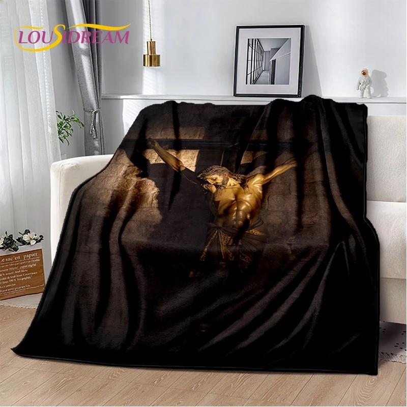 3D Pray Holy Bible Cross Jesus Soft Flannel Blanket for Bed Bedroom Sofa Picnic,Throw Blanket for Cover Outdoor Leisure Nap Gift