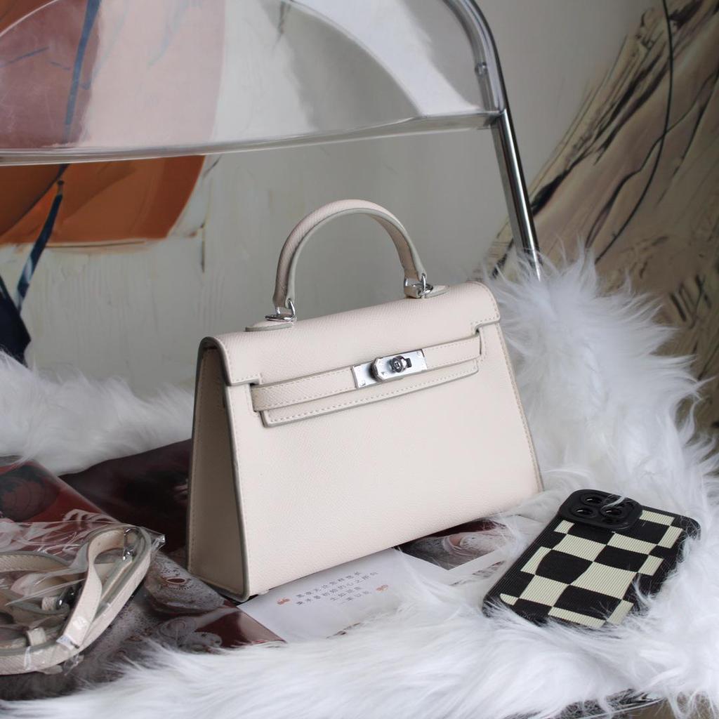 Bolso Kelly Color Caramelo: Bolso de Mano de Moda Europeo y Americano para Mujer, Bolso de Hombro Único o Cruzado de Gama Alta