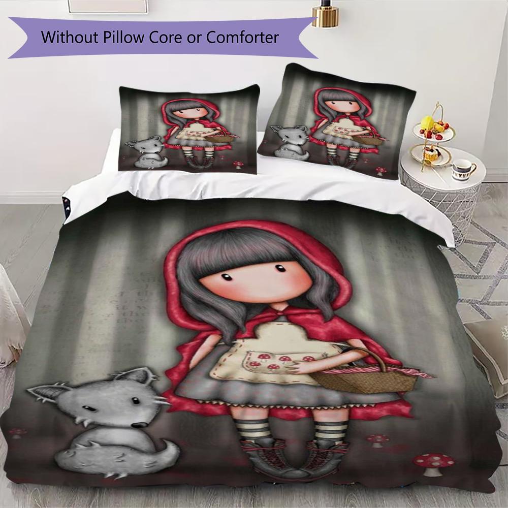 Santoro Pattern Bedding Uilt Set Uilt Cover Pillowcase Home Decoration Birthday Gift (1 * Duvet Cover + 2 * Pillowcase Without Core)141