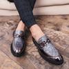 Fashion Autumn new business British men's casual leather shoes trend bright leather work shoes large size heightening wedding shoes D485