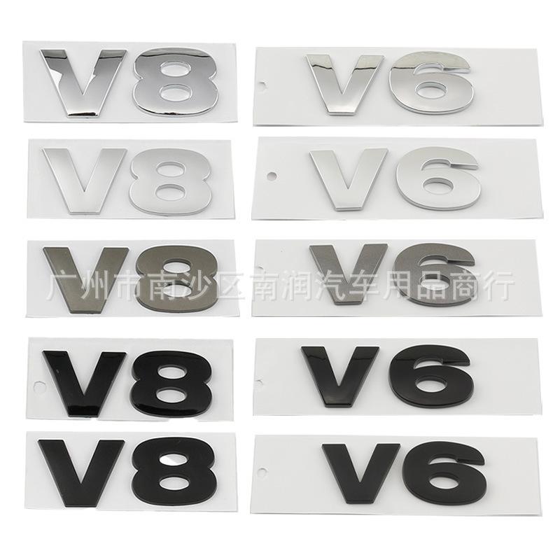 Applicable Tail Label Found Four V6 V8 4 Diesel Version Logo Found 3/4 English Word Label Modified Body Sticker