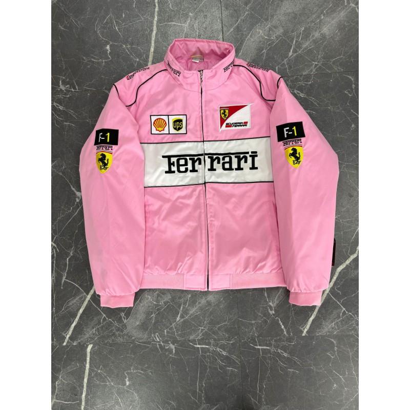 Vintage F1 Racing Embroidered Jacket Cotton Padded Motorcycle Riding Baseball Coat Unisex