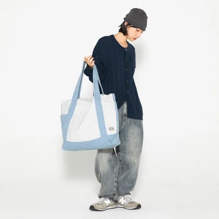 XTA108 Ripstop Cotton Washed Tote Bag (BLUE)