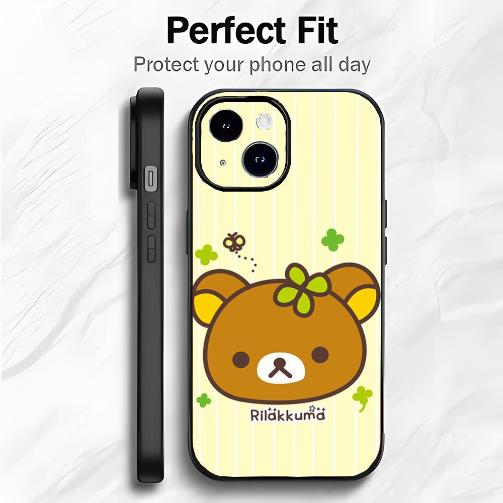 

Anime Cute Cartoon Rilakkuma Art Phone Case Phone Case Soft Packaging Lightweight For iPhone17 16 15 14 13ProMax iphone17air
