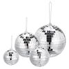4/5/6/8/10/15/20cm Spiegelkugel zum Aufhängen Reflektierende Discokugel Ornamente Weihnachtsbaumdekoration für Zuhause Party Bühne Dekoration