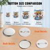 VEVOR 500 Sets 1.25 inch 32mm Pin Back Button Parts, DIY Round Button Badge Parts, Set Includes Metal Top, Plastic/Metal Button, Clear Film