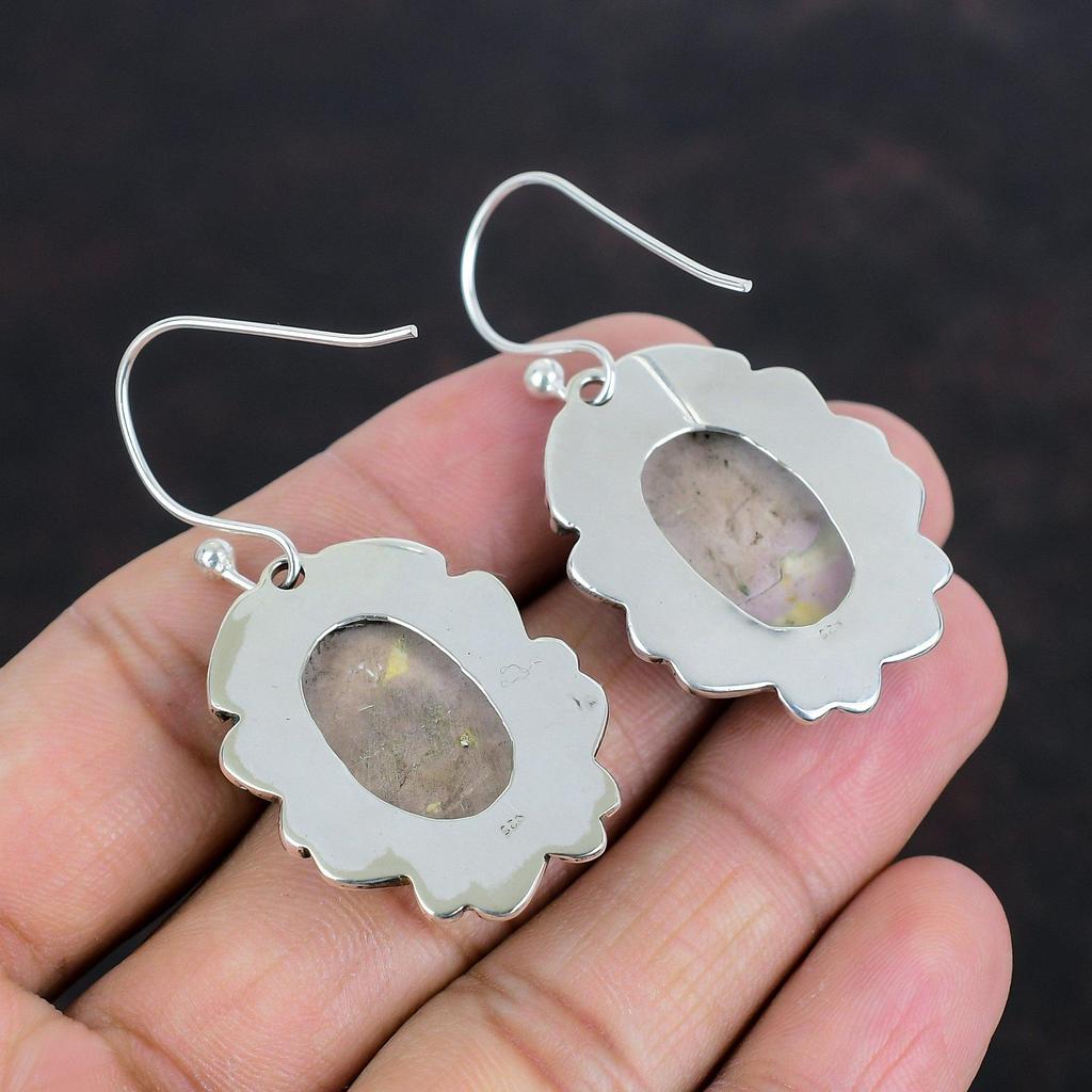 Phosphosiderit Ohrring Handgefertigter Edelstein Ohrring 925 Sterlingsilber Ohrringe Phosphosiderit Schmuck Geschenke Für Frauen Heilstein Schmuck