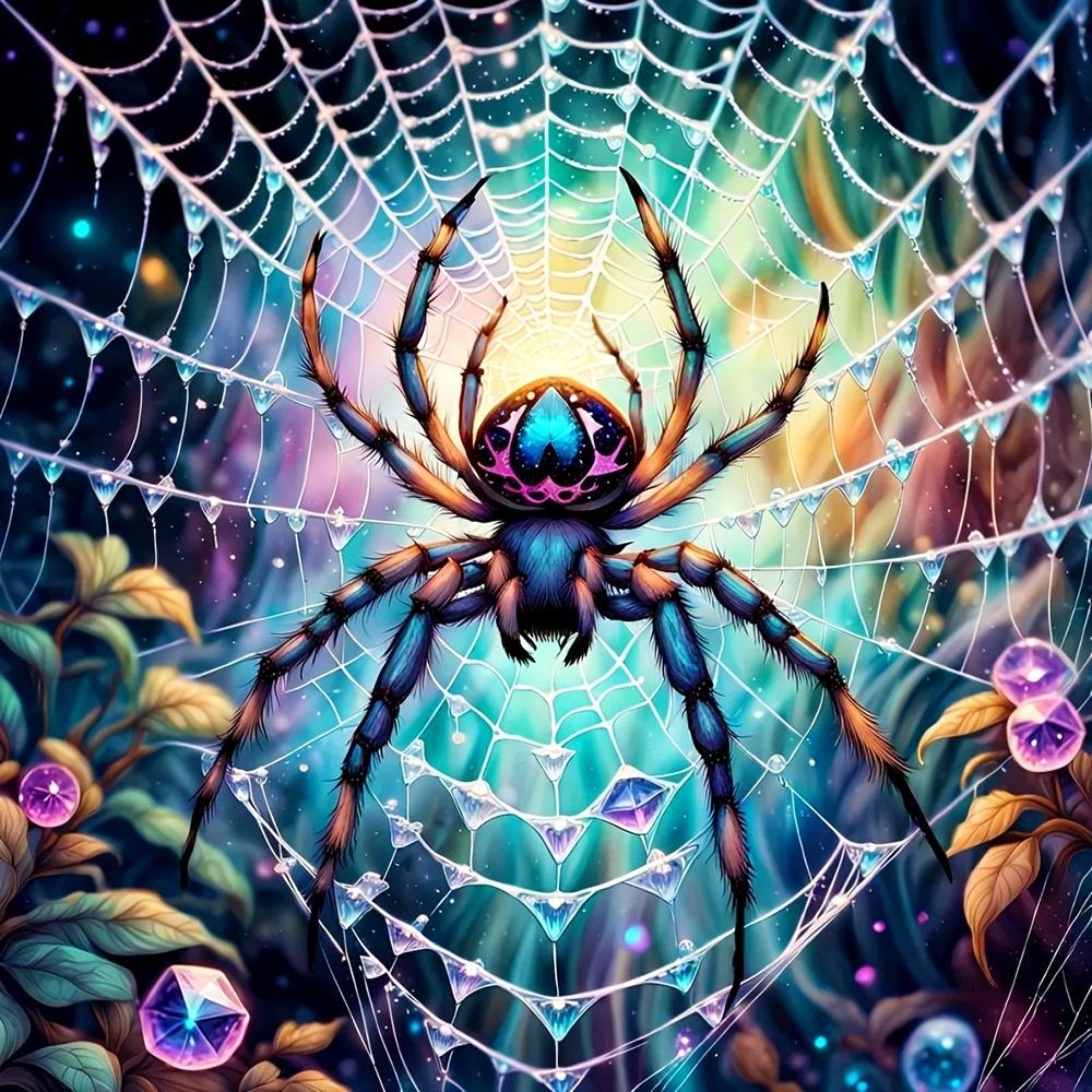 

Алмазная вышивка Паук Сделай сам 5D Полный квадратный круглый кристалл Алмазная живопись Наборы мозаики Животные Декор для дома Full Round 20x20cm