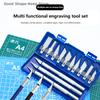 Hochwertiges 13-teiliges Metall-Kunstmesserset - Perfekt für Papierschneiden, Bastelprojekte & Modellbau