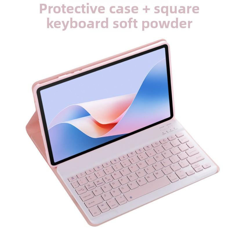 Leather Keyboard Case for Lenovo Tab K11 45 Plus 2024 Bluetooth Keyboard Cover TB352FU