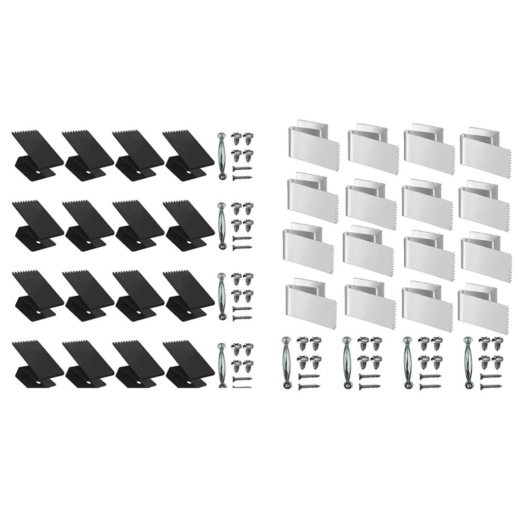 16PCS Clamps, Steel Hurricane Safety Clamps, Installation, Includes Securing Hurricane Shutters, Windows