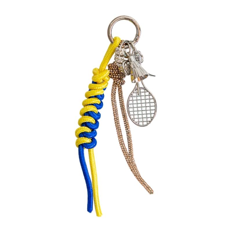 Braided Lanyard Keychain Charm Elegant Hanging Rope Accessory for Phone Stylish Bag Pendant Trendy Ladies Keyring