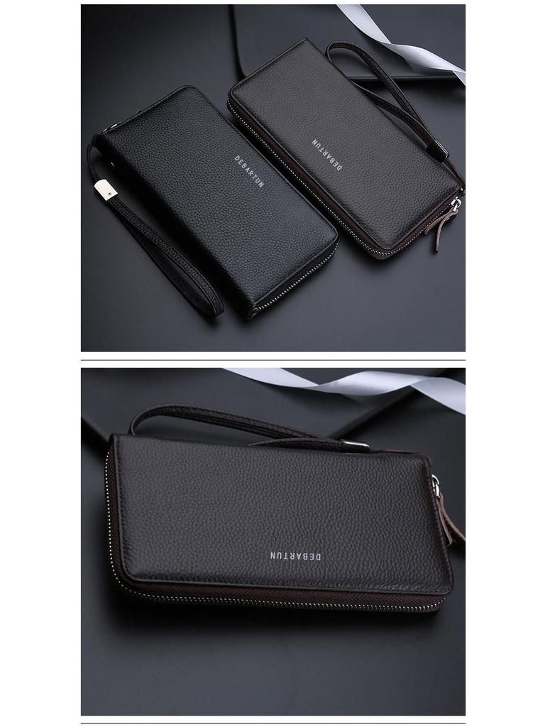 Men's Leather Business Clutch Wallet