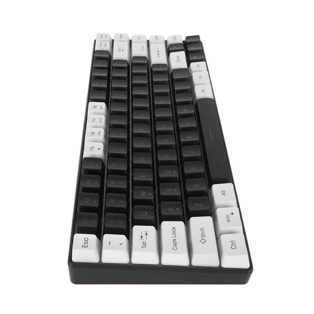 Gaming Keyboard Type C 84 Keys RGB Backlit Ergonomically Curved Quiet Wired Keyboard for Family