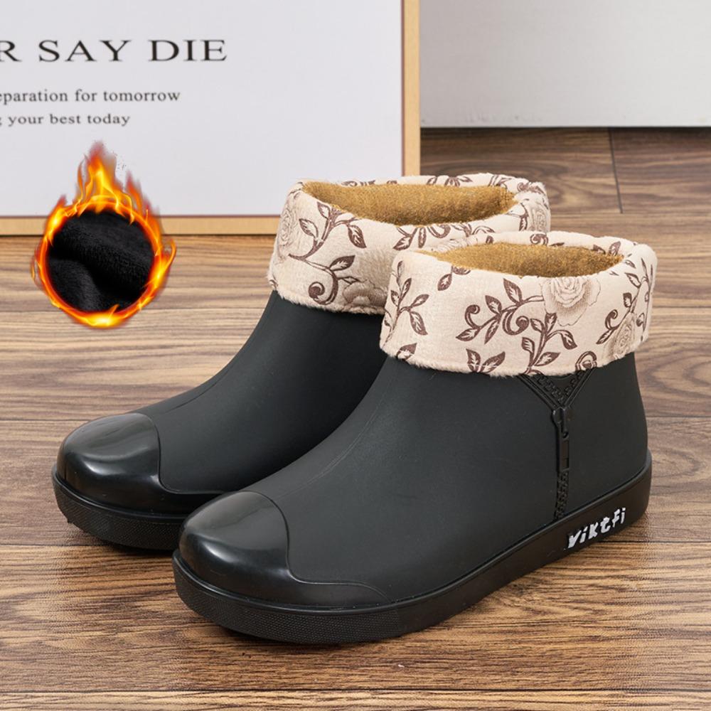 Dámské holínky s nízkou holení a plochou podrážkou, pracovní obuv do kuchyně, módní dámská obuv