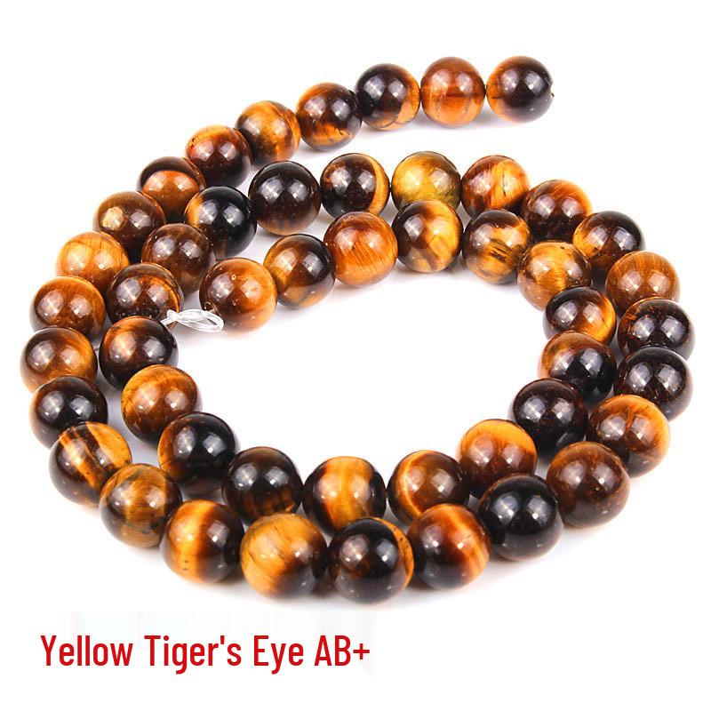 A-Grade Colored Tiger Eye Round Loose Beads for DIY Jewelry Making