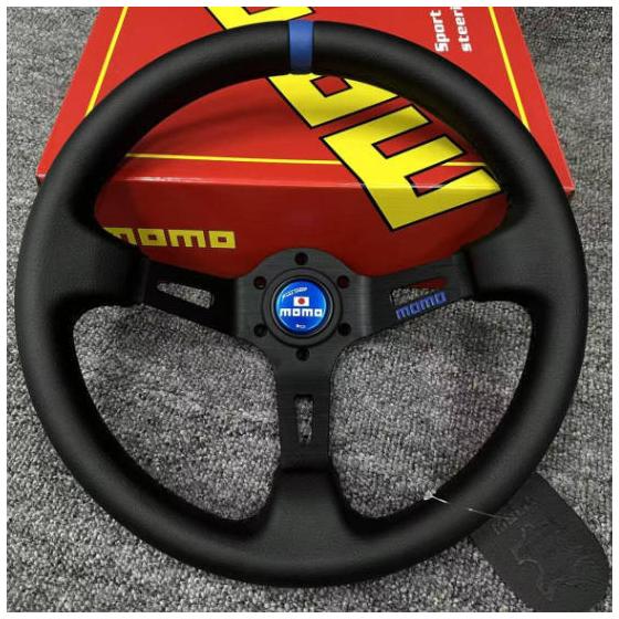 Steering handle body MOMO 13 inch 330mm competition refurbished steering wheel blue