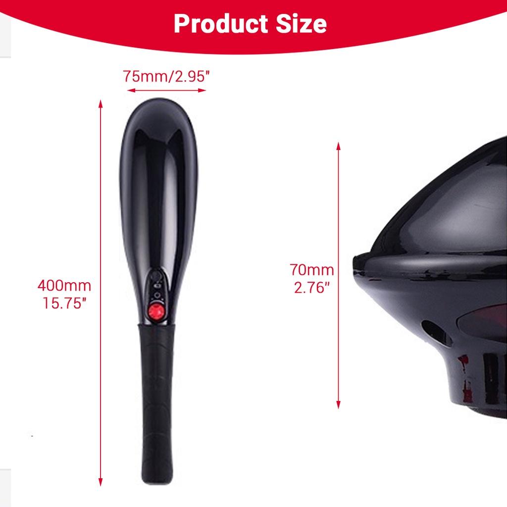 Wiederaufladbares Hand-Tiefenmassagegerät für Muskeln, Nacken, kabellose elektrische Körpermassage mit Port-Design, Tiefengewebe-Rückenmassagegerät