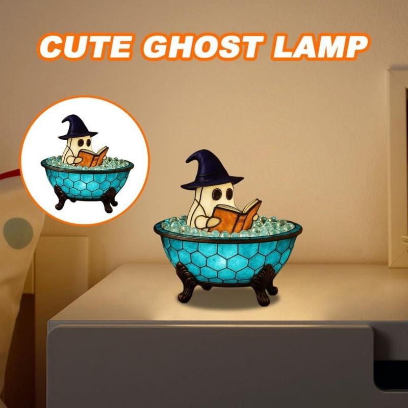 Sturdy Resin Spirit Bubble Lamp Safe for Kids Waterproof Bathroom Accessory Soft Lighting