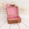 Vintage Rattan Woven Cosmetic & Souvenir Storage Basket Handbag