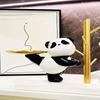 Chic Panda Shaped Resin Tray with Metal Base Perfect for Jewelry Storage Bedroom Decor