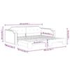 VidaXL Daybed with Pull-out Bed Light Grey 90x200 Cm Fabric 3197634