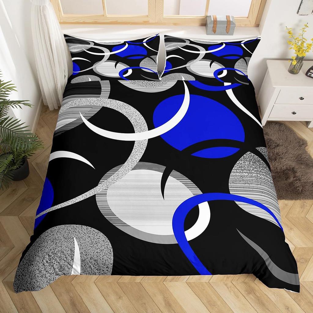 Abstract Line Art Duvet Set Bedding Set Soft Geometric Quilt Set Modern Room Decoration Kit