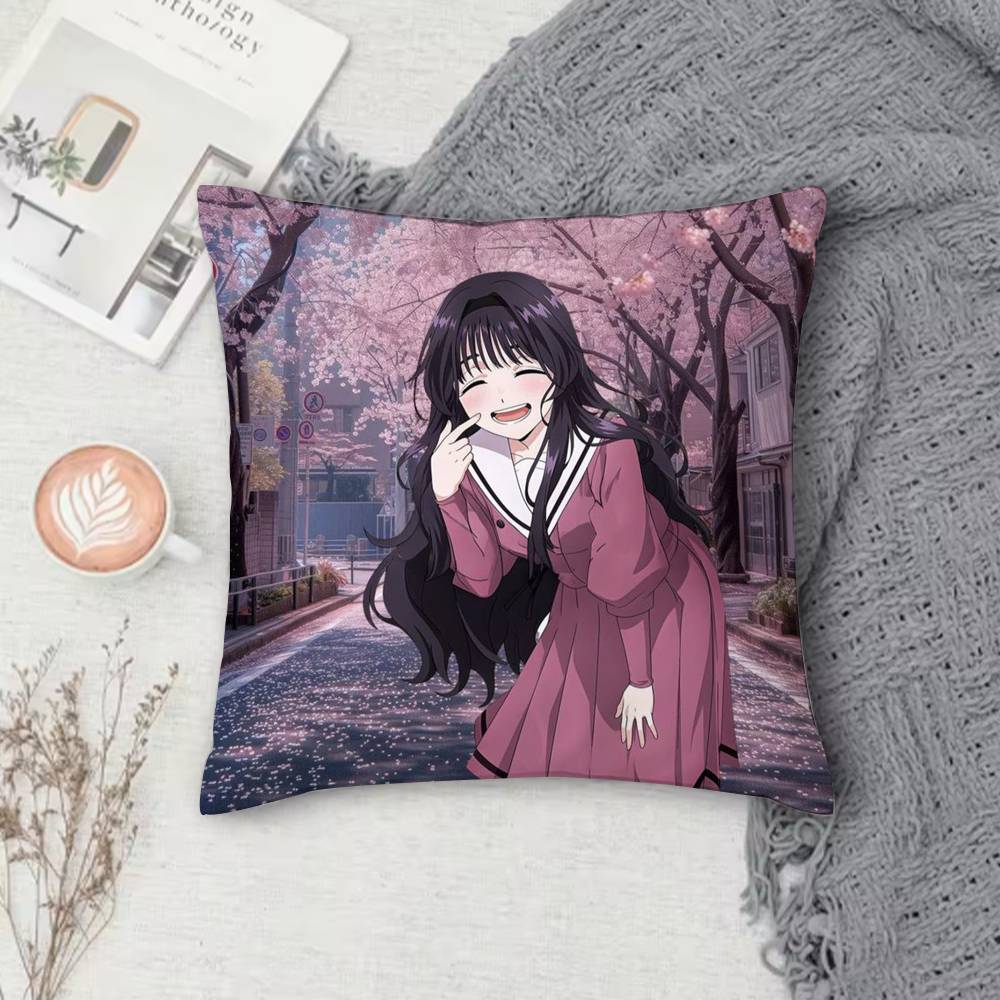 K-Kaoru Hana Wa Rin To Saku Double-Sided Printed Square Pillow Cover Decorative Cushion Cover For Sofa Bedroom Bedside