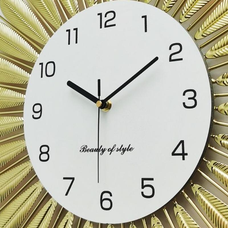 Metal Hang Clocks Retro Wall Clock Living Room Modern Luxury Silent Watch Household Mechanical Watches Decoration Accessories
