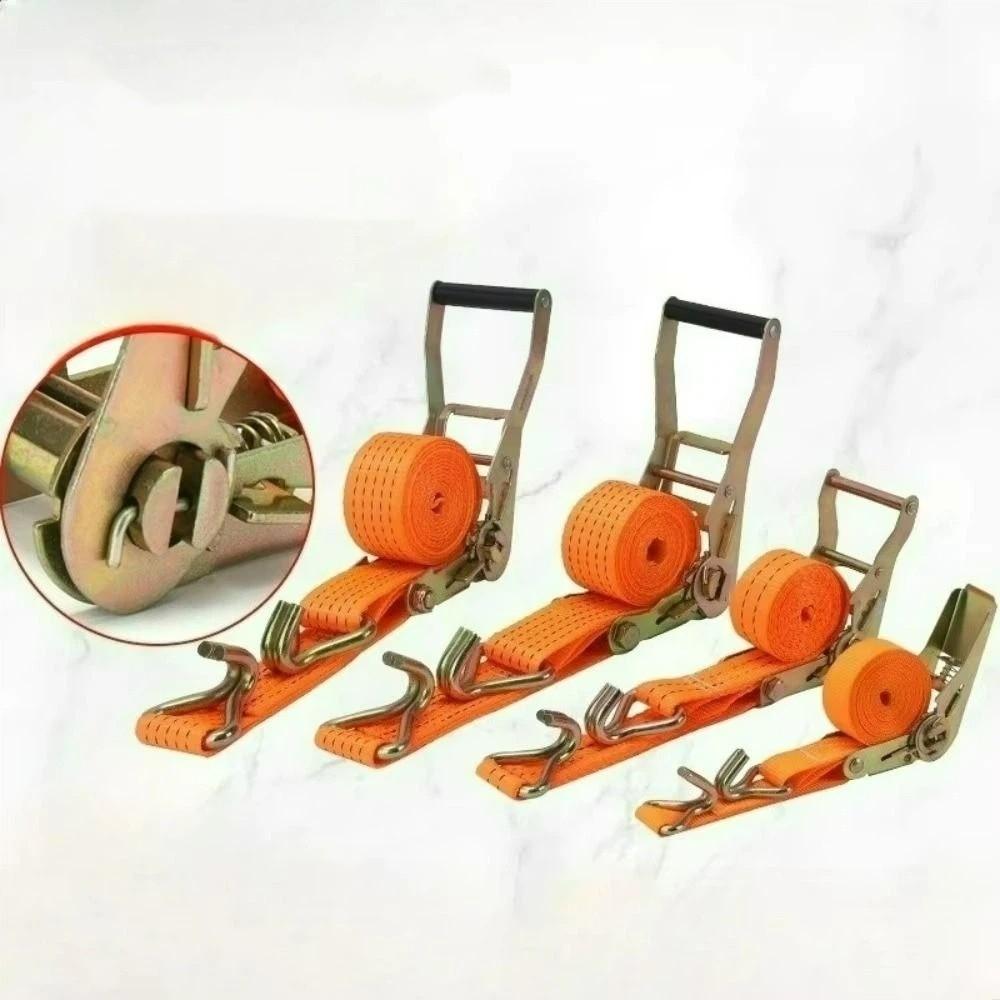 Black Heavy-Duty Cargo Straps Rust Proof Ratchet Tightener Straps Polyester Lashing Straps  Boat