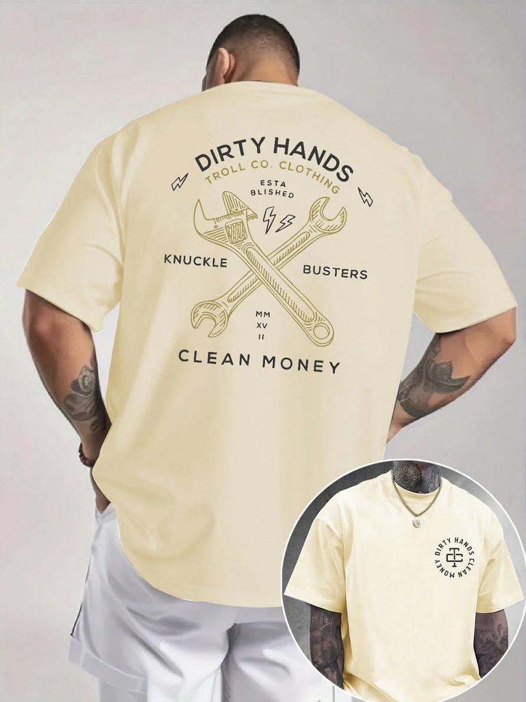 Men's Graphic T-Shirt Dirty Hands Clean Money Daily Wear Cotton Unisex Gift Idea for Him Her Streetwear Fashion Top