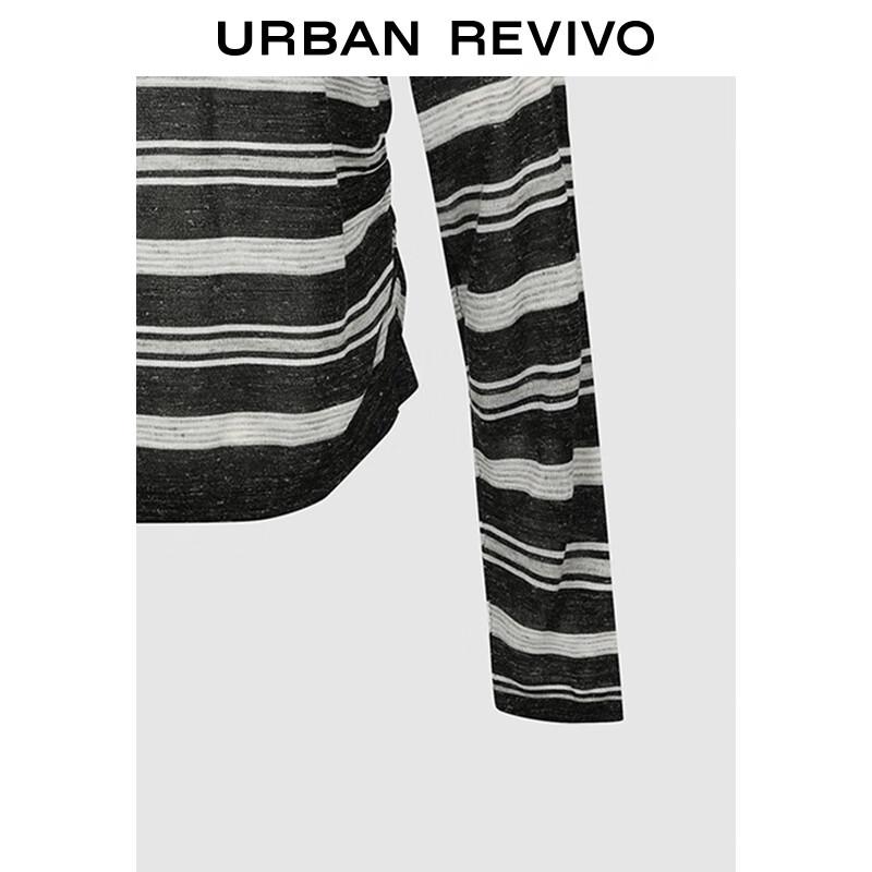 UR Women's Asymmetric Color-block Striped Knit Sweater