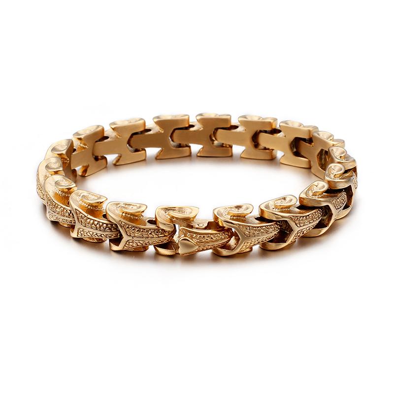Punk Stainless Steel Dragon Grain Wrap Bracelets for Men Vintage Bracelet & Bangle Personalized Armband Jewelry Lucky Gift