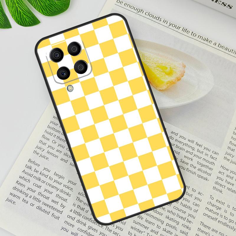 Checkerboard Checkered Board Case For Samsung Galaxy M13 M11 M12 M14 M15 M06 M16 M36 M56 M31 M53 M32 M52 M35 M55 M34 M54