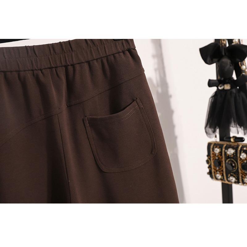 Dimanaf Autumn Winter Women Cothing Plus Size Basic Harem Oversize Casual Trousers Long Pants Elastic Waist Vintage Lady Loose 2025