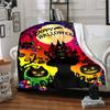 1pc Halloween Decorations Blanket Lightweight Flannel Blanket Throw Blanket For Sofa, Bed, Travel, Camping Yy2509026226