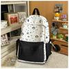 Korean version ins cute cartoon cat backpack female large capacity cute graffiti student schoolbag sweet versatile backpack