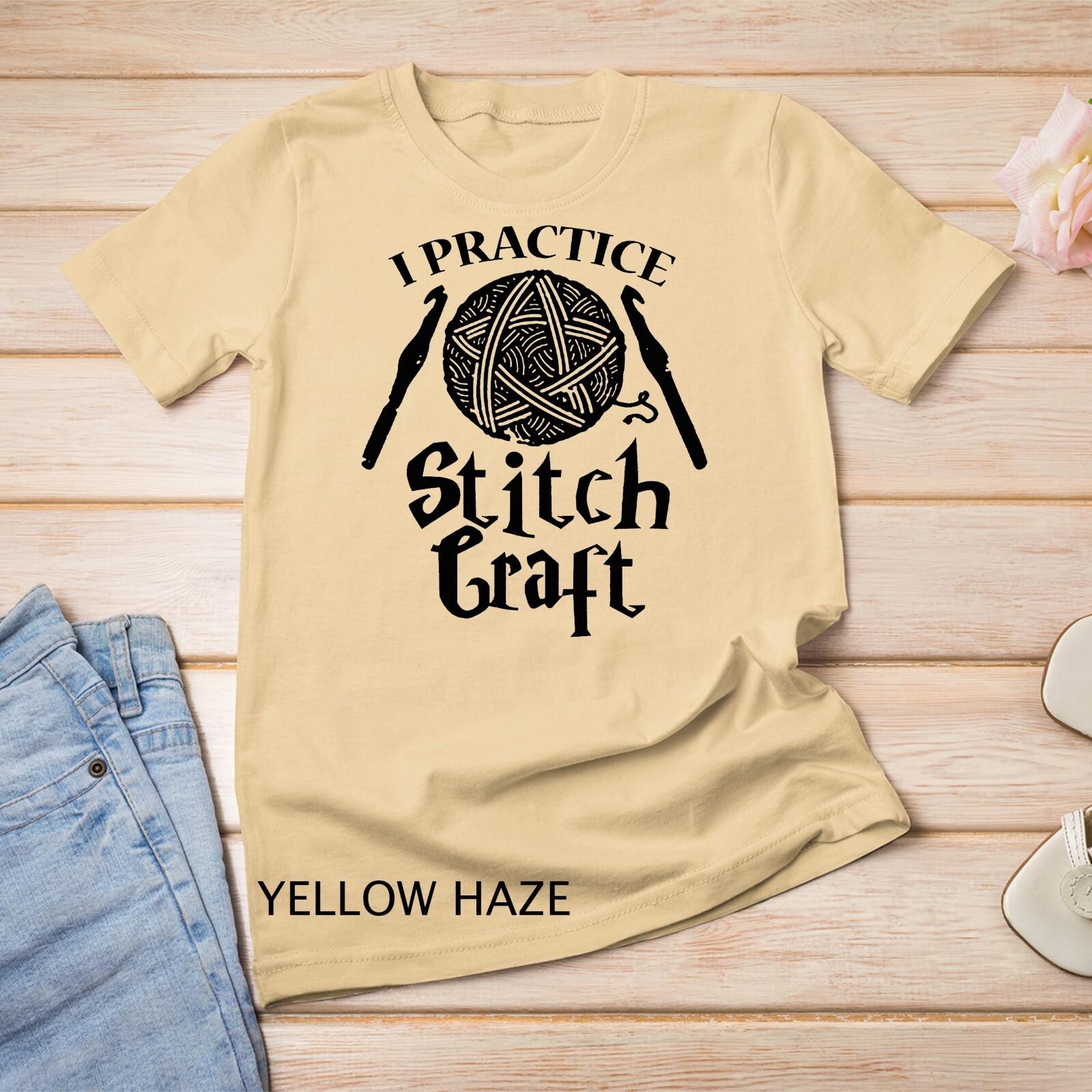 Crochet Stitch Craft T-Shirt Mens Womens Tees Top Unisex T-Shirt Mens Womens Tees Top M