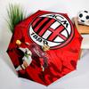 Ombrello Automatico Stampato Milan Football Club, 8 Stecche per Viaggio, Campeggio, Ombrello Casual, Regalo Essenziale per per famiglia e amici
