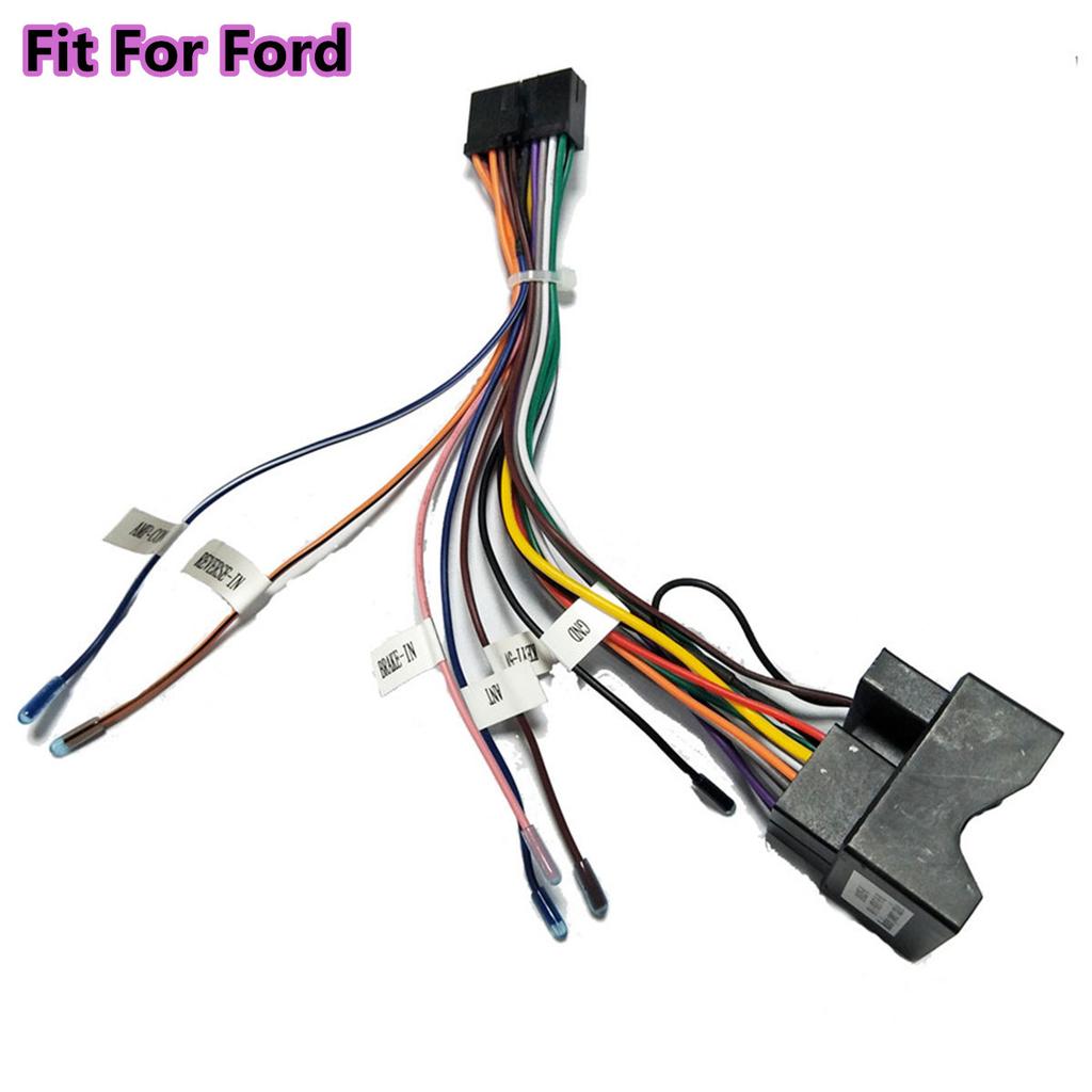 Car Stereo 20 Pin Wiring Harness Connector Adapter  1Din Or 2Din  Power Cable Harness  For Ford Focus Transit Fiesta