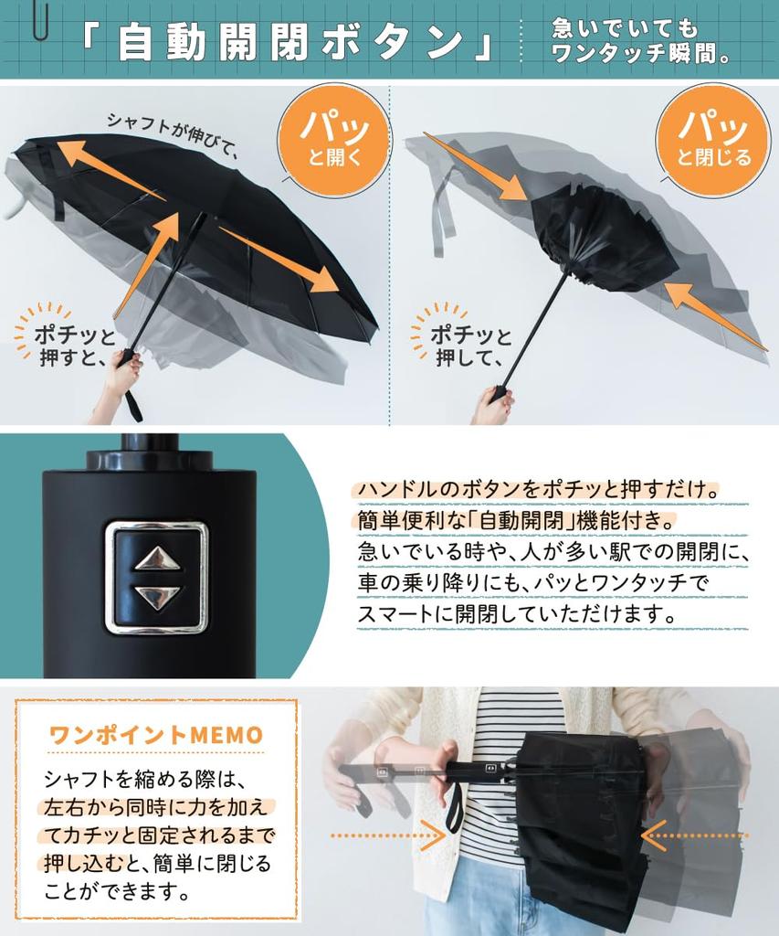 Amplimle Storage with Zippered Umbrella Reinforced Ribs Instant Automatic Folding Umbrella for Sun and Reverse Strong Wind and Heavy Light UV Heat Sun
