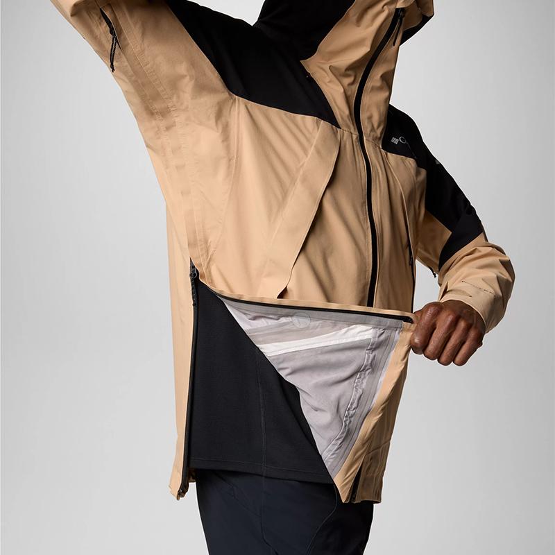 Columbia Hiking Waterproof And Windproof To Keep Warm Windbreaker Jacket Men's Khaki WE0180-262